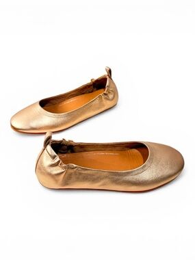 FitFlop Allegro Leather Ballet Flats Rose Gold Size 8.5